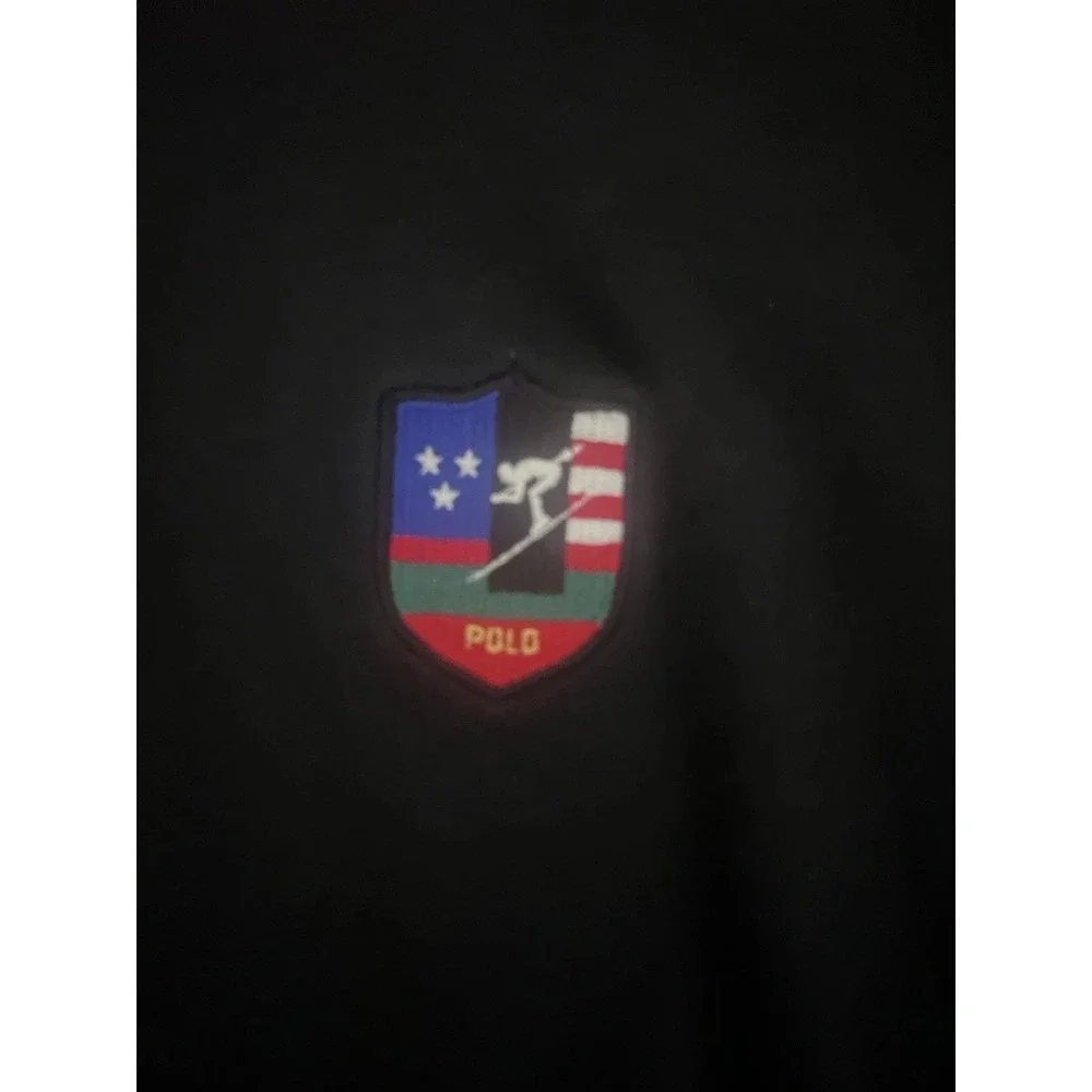 Vintage 90s Polo Ralph Lauren 1/4 Zip Suicide Ski Patch Pullover Mens Large‎